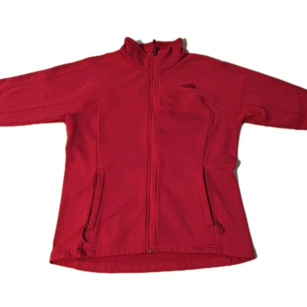 The North Face Dark Raspberry Pink Fleece Lined Zip Front Soft Shell Jacket M